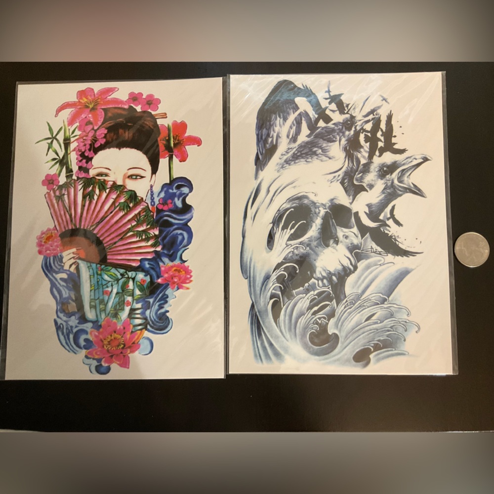 washable tattoos/ temporary tattoos